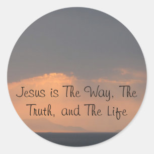 Jezus, de MANIER, de WAARHEID en het LICHT Ronde Sticker