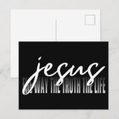 Jezus de manier waarop de waarheid het leven briefkaart (Voorkant / Achterkant)