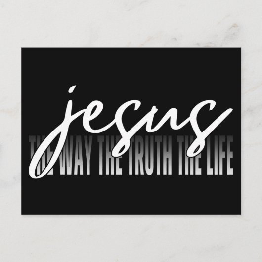 Jezus de manier waarop de waarheid het leven briefkaart (Voorkant)