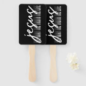 Jezus de manier waarop de waarheid het leven handwaaier (Voorkant en achterkant)