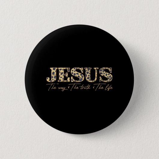 Jezus de manier waarop de waarheid het leven luipa ronde button 5,7 cm (Voorkant)