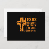 Jezus de manier waarop de waarheid het leven relig briefkaart (Voorkant / Achterkant)