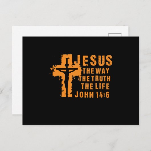 Jezus de manier waarop de waarheid het leven relig briefkaart (Voorkant / Achterkant)