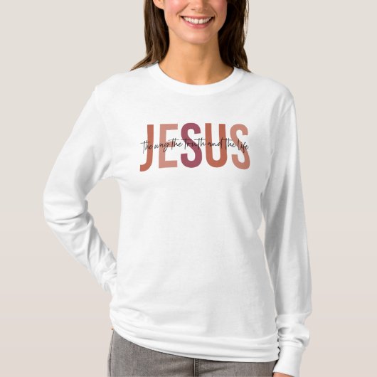 Jezus de manier waarop de waarheid het leven t-shirt (Voorkant)