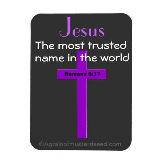 Jezus de meest vertrouwde naam magneet (Verticaal)