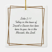 Jezus de Messias versiert de kerstboom Keramisch Ornament (Achterkant)