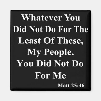 Jezus & de minder bedeelden helpen magneet