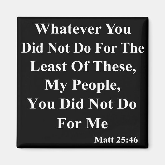 Jezus & de minder bedeelden helpen magneet (Voorkant)