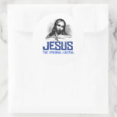 Jezus - de originele liberaal ronde sticker (Tas)