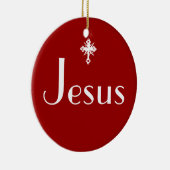 Jezus de Reason Keramisch Ornament (Rechts)