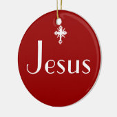 Jezus de Reason Keramisch Ornament (Links)