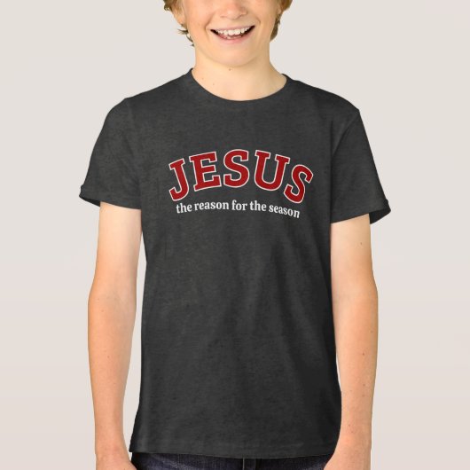 Jezus de reden van het seizoen Tri-Blend shirt (Voorkant)