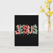 Jezus De Reden Voor Het Seizoen Christelijk Kerstm Kaart (Gele Bloem)