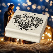 Jezus de reden voor het seizoen Christmas Square W Rubberstempel