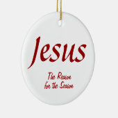 Jezus De reden voor het seizoen Keramisch Ornament (Rechts)