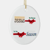Jezus de reden voor het seizoen keramisch ornament (Rechts)