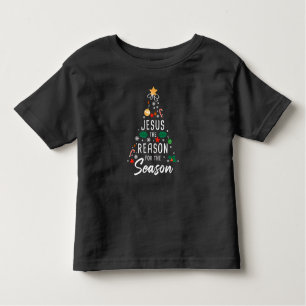 Jezus de reden voor het seizoen - Kerstgeloof Kinder Shirts