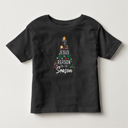 Jezus de reden voor het seizoen - Kerstgeloof Kinder Shirts (Voorkant)