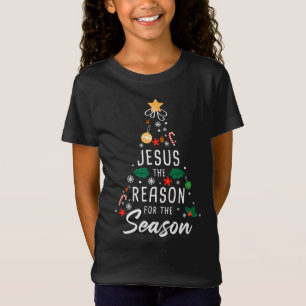 Jezus de reden voor het seizoen - Kerstgeloof T-shirt