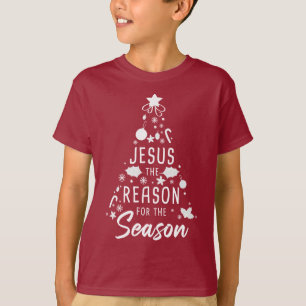 Jezus de reden voor het seizoen - Kerstgeloof T-shirt