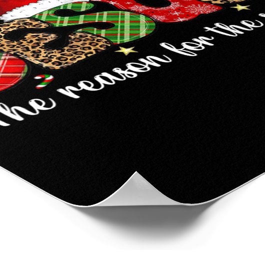 Jezus de reden voor het seizoen Vrolijk Kerstfeest Poster (Hoek)