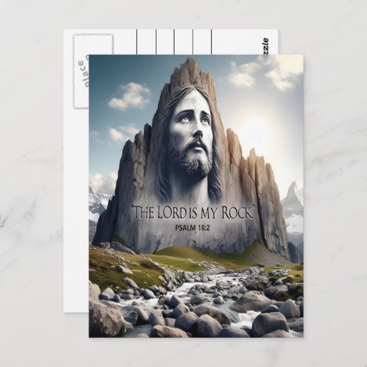 Jezus de rots van de eeuwen briefkaart (Voorkant / Achterkant)