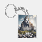 Jezus de rots van de eeuwen sleutelhanger (Voorkant Links)