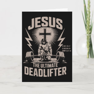 Jezus De Ultieme Deadlifter Funny Christelijke Gym Kaart