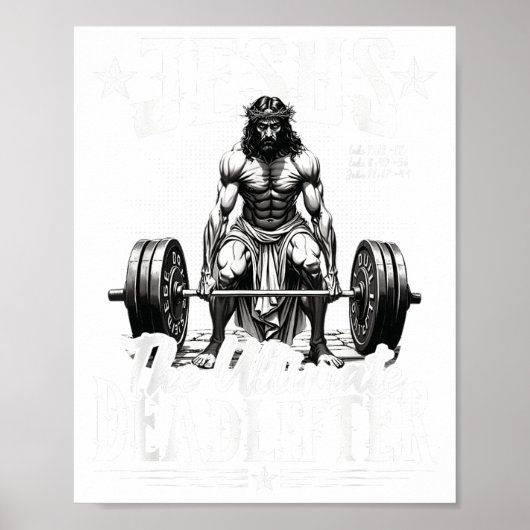 Jezus de ultieme deadlifter Jezus deadlifting Ch Poster (Voorkant)