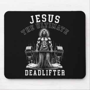 Jezus De Ultieme Deadlifter - Jezus Deadlifting Muismat