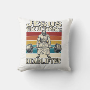 Jezus De Ultieme Deltraverser Vintage Vector Ontwe Kussen