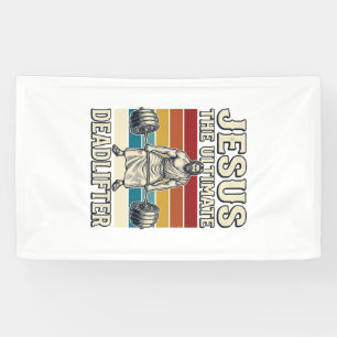 Jezus De Ultieme Deltraverser Vintage Vector Ontwe Spandoek