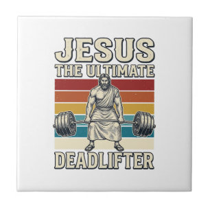 Jezus De Ultieme Deltraverser Vintage Vector Ontwe Tegeltje