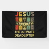 Jezus, de ultieme dode-lifter. spandoek (Horizontaal)