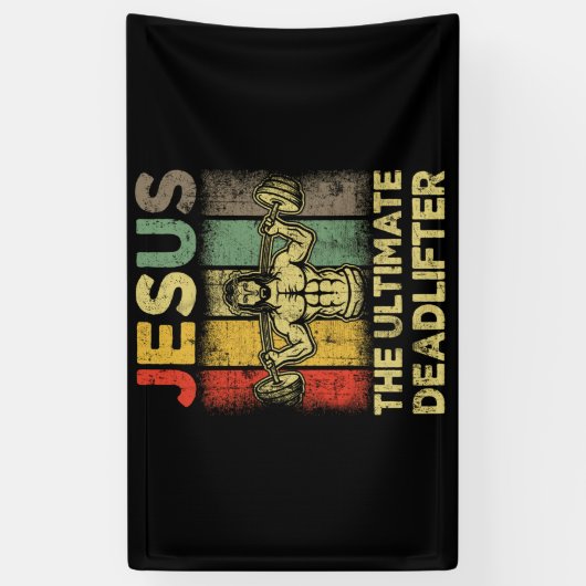 Jezus, de ultieme dode-lifter. spandoek (Verticaal)