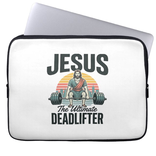 Jezus De Ultieme Dode Lifter Vintage Laptop Sleeve (Voorkant)