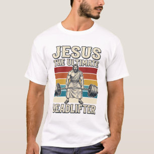 Jezus De Ultieme Dode Lifter Vintage Vector Ontwer T-shirt