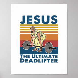 Jezus De ultieme dodlifter Fitness  Poster