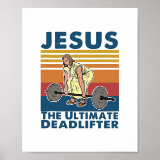 Jezus De ultieme dodlifter Fitness  Poster