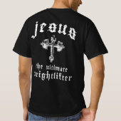 Jezus De Ultieme Gewichtheffer T-shirt (Achterkant)