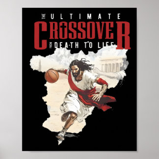 Jezus De Ultieme Grappige Schets Sportspeler Chri Poster
