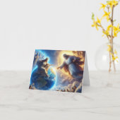 Jezus, de vrouw die Gods hand aanraakt Kaart (Gele Bloem)