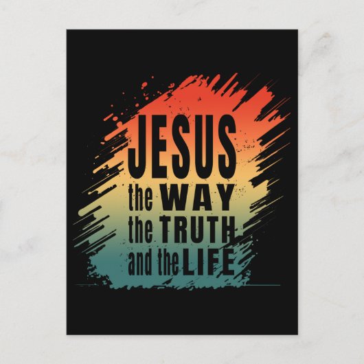 Jezus de weg de waarheid en het leven briefkaart (Voorkant)