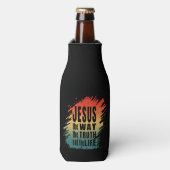 Jezus de weg de waarheid en het leven flesjeskoeler (Fles Voorkant)
