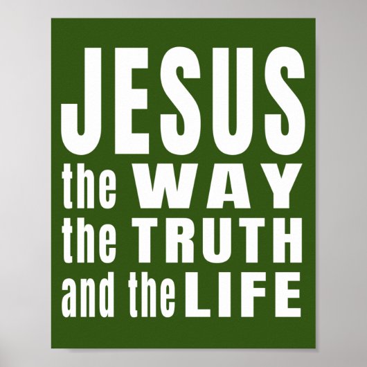 Jezus de weg de waarheid en het leven poster (Voorkant)