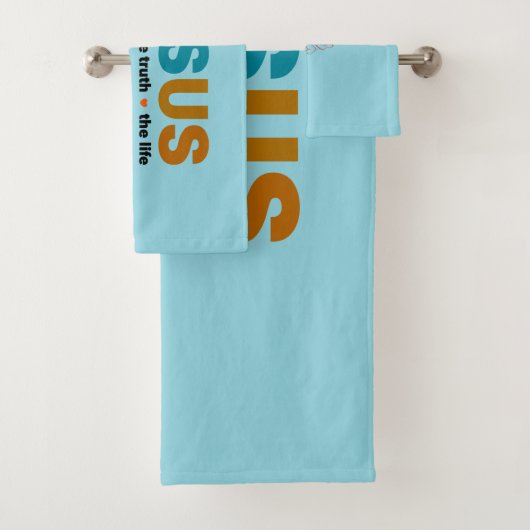 JEZUS. DE WEG, DE WAARHEID, HET LEVEN. BAD HANDDOEK (Insitu)