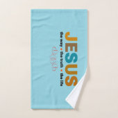JEZUS. DE WEG, DE WAARHEID, HET LEVEN. BAD HANDDOEK (Handdoek)