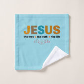 JEZUS. DE WEG, DE WAARHEID, HET LEVEN. BAD HANDDOEK (Wasdoekje)