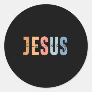 Jezus De Weg De Waarheid Het Leven Bijbelvers Ronde Sticker