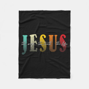 Jezus De Weg De Waarheid Het Leven Christelijk Gel Fleece Deken